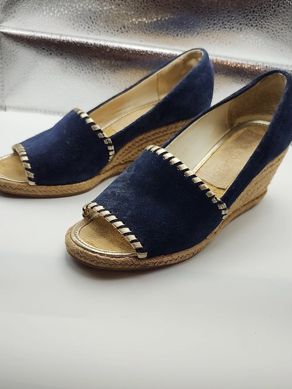 Jack Rogers Navy Suede Espadrille 2.5